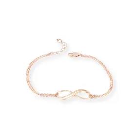 18ct Rose Gold Infinity Bracelet with Adjustable Lobster Clasp LBR-8523