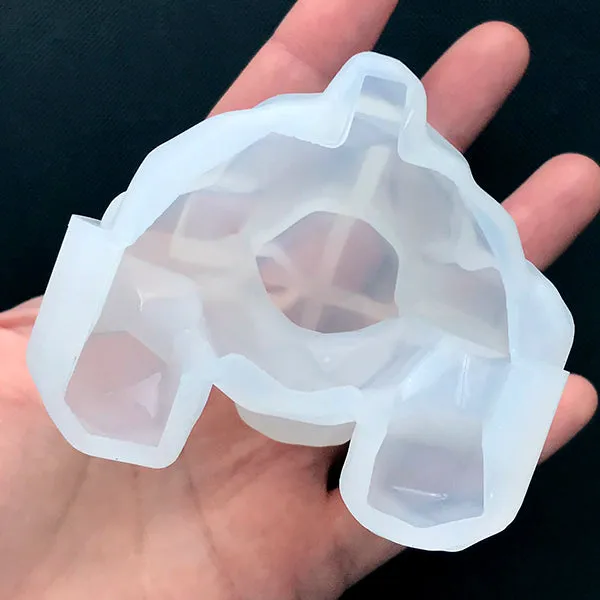 3D Faceted Bear Silicone Mould | Animal Mold | Epoxy Resin Mold | Home Decoration | UV Resin Craft Supplies (62mm x 65mm)