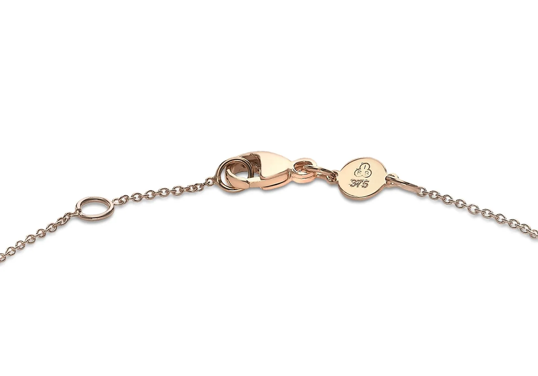 9K Rose Gold Solid Mini Disc Bracelet 18cm 1cm