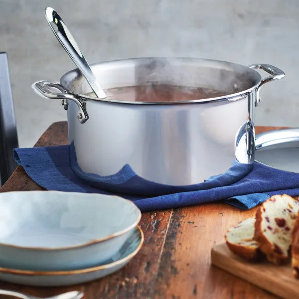 All-Clad 8 Qt Stock Pot with Triple Layer Lid, Stainless Steel