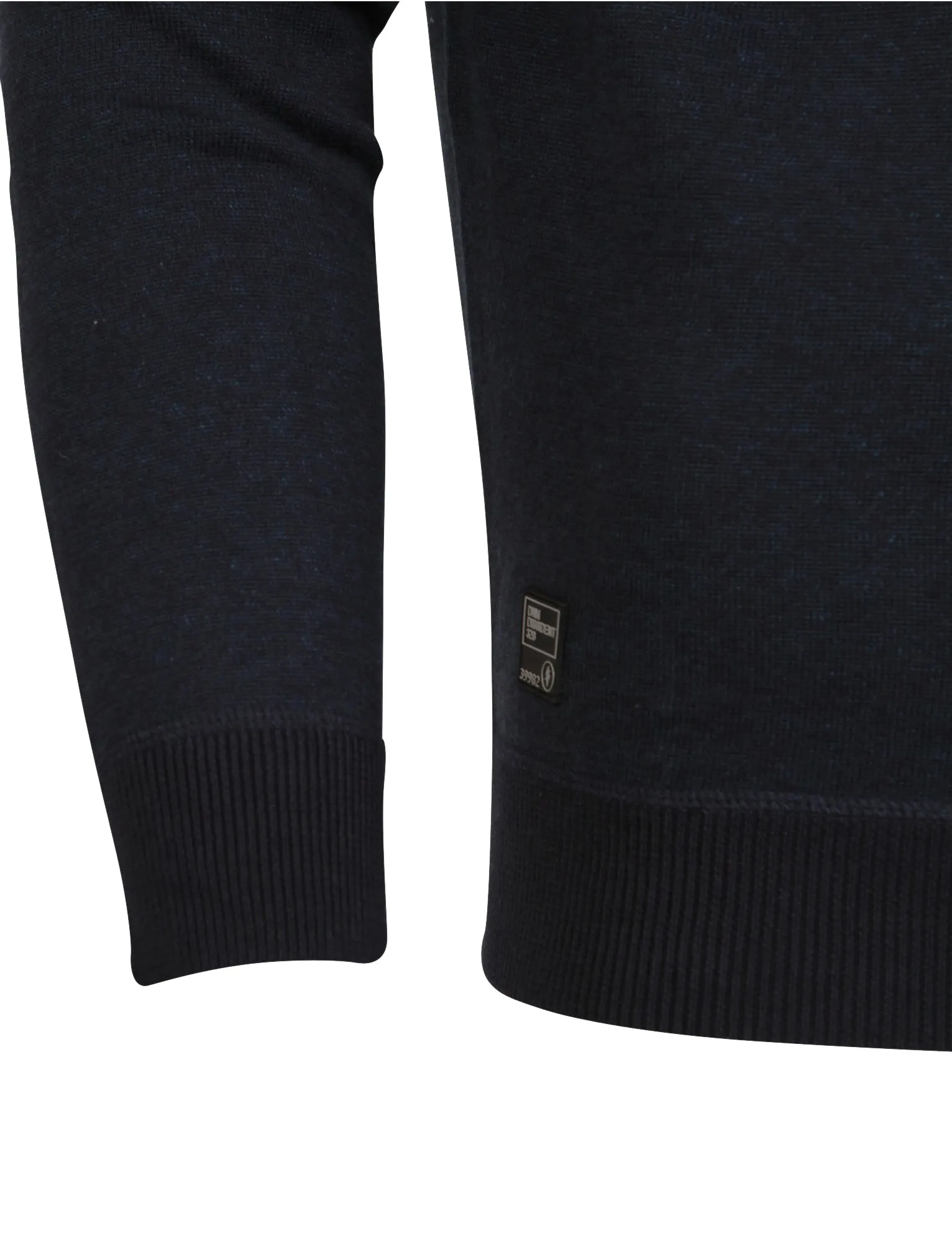 Aluminium Knitted Jumper with Pocket in Dark Navy - Dissident