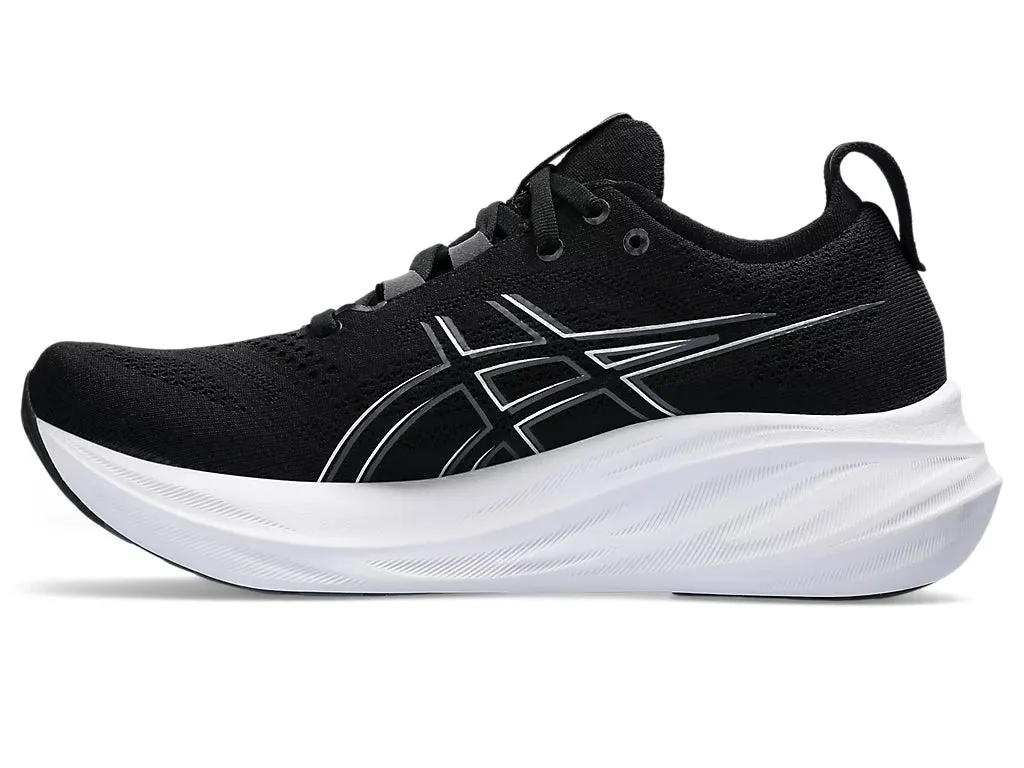 Asics Gel Nimbus 26 (D Width) - Black/ Graphite Grey (Womens)