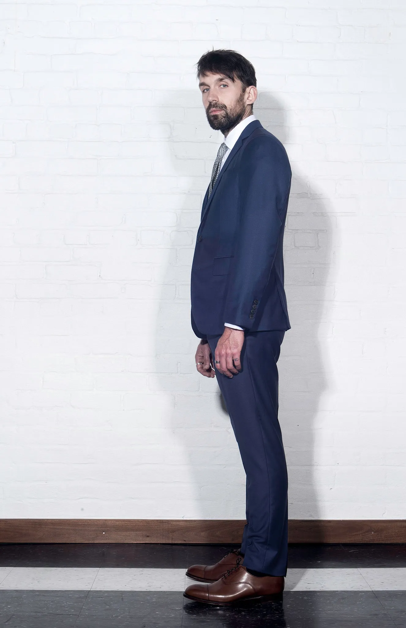 BKT50 Tailored Jacket in Super 120s Twill - Bright Navy