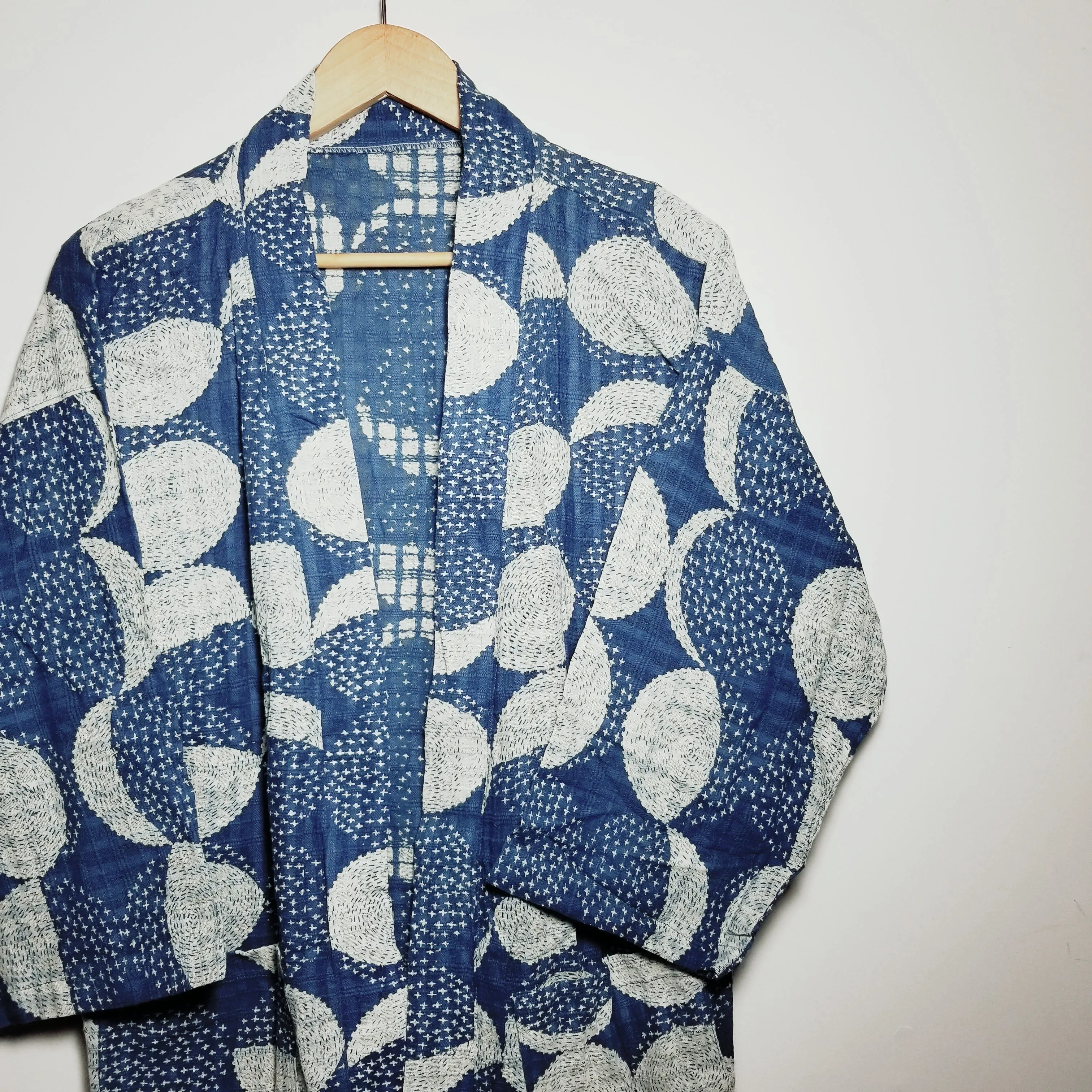 Blue Circle Indigo Noragi Haori