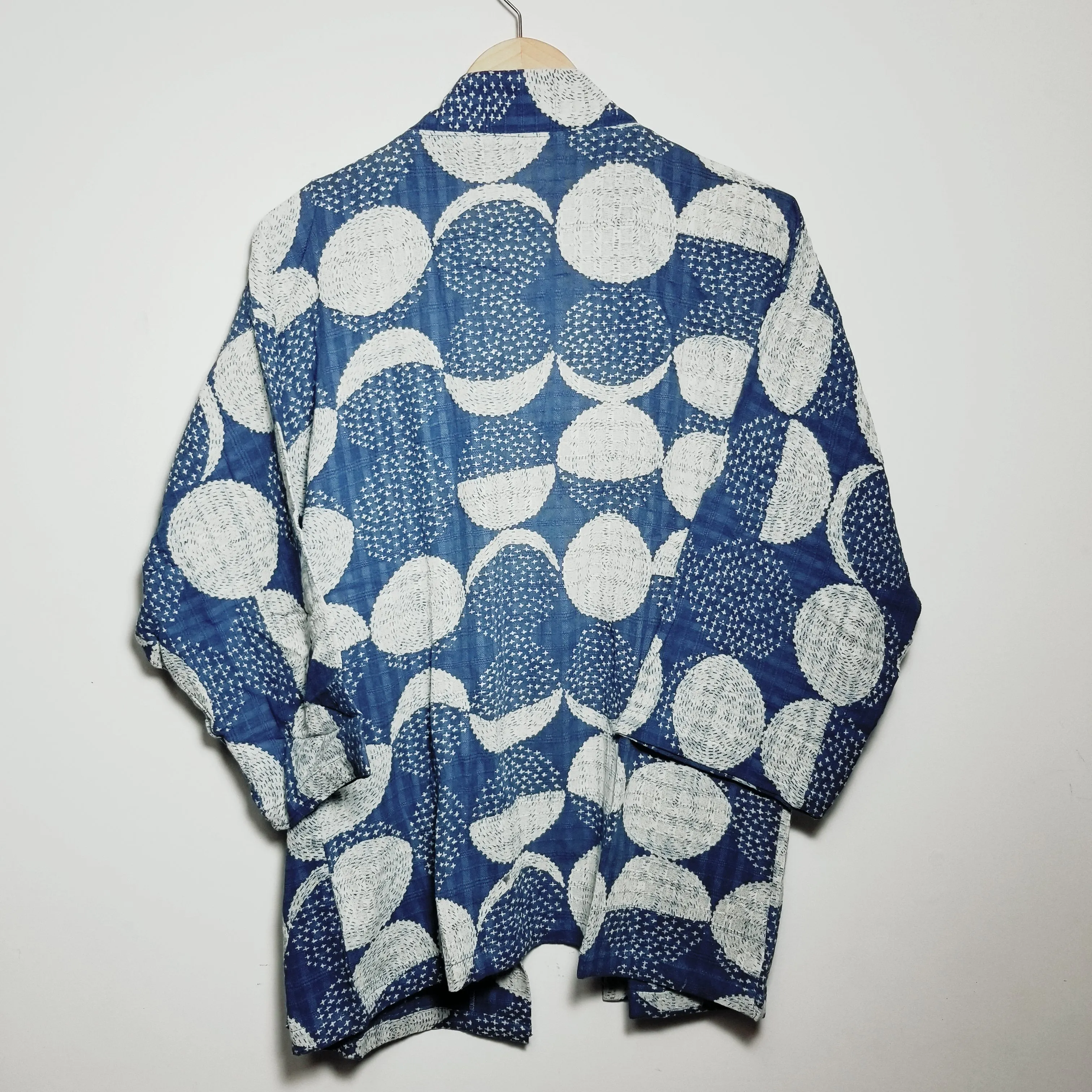 Blue Circle Indigo Noragi Haori