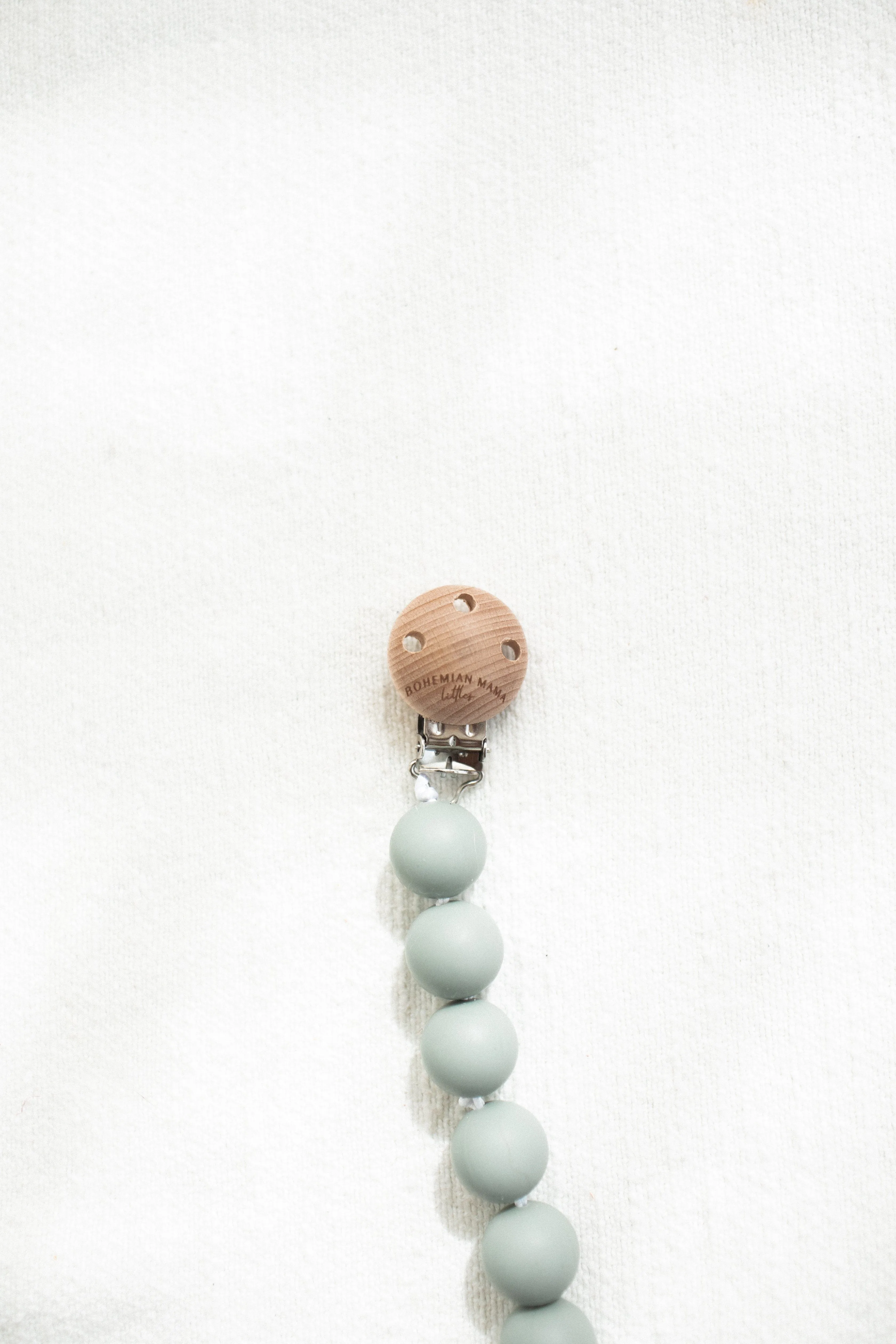 Bohemian Mama Littles Pacifier Clip | Sage