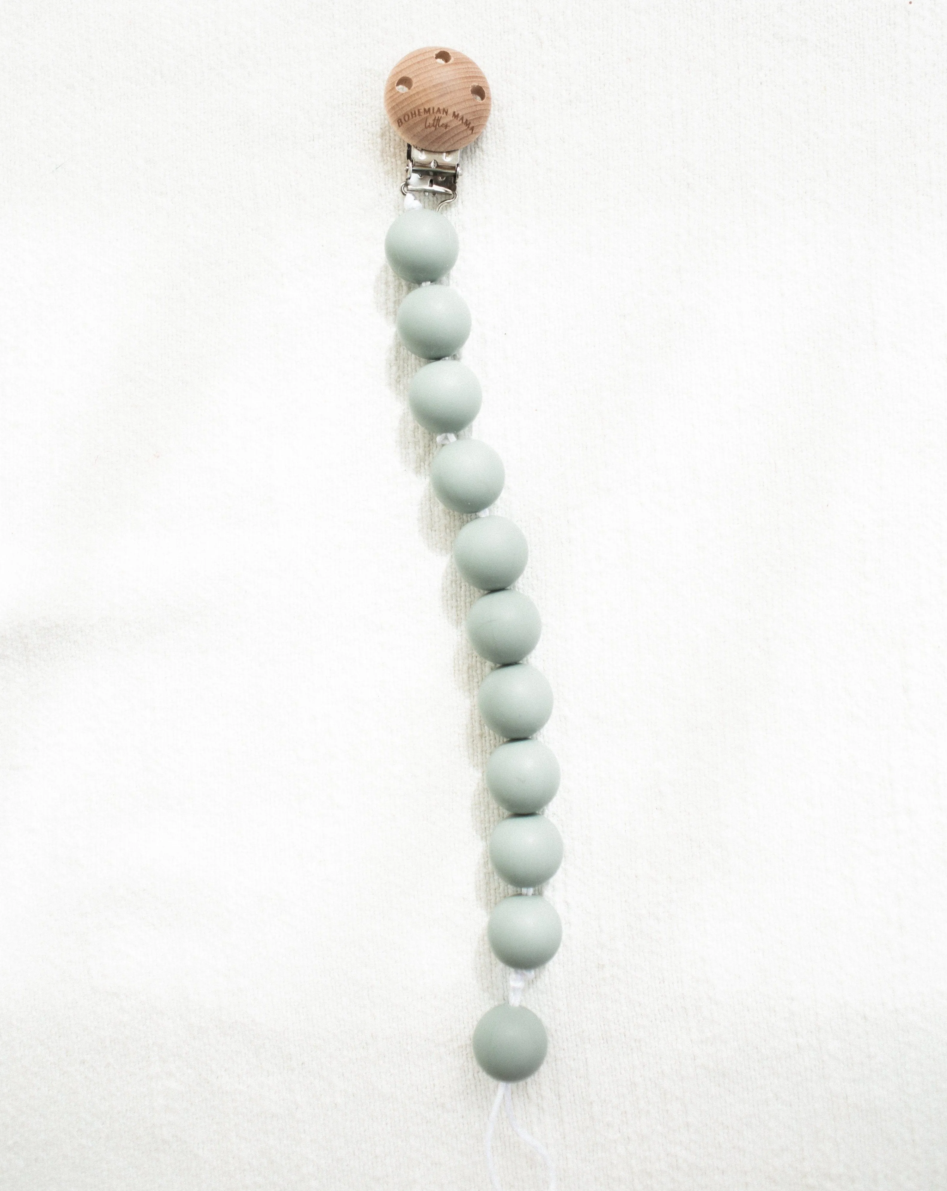 Bohemian Mama Littles Pacifier Clip | Sage