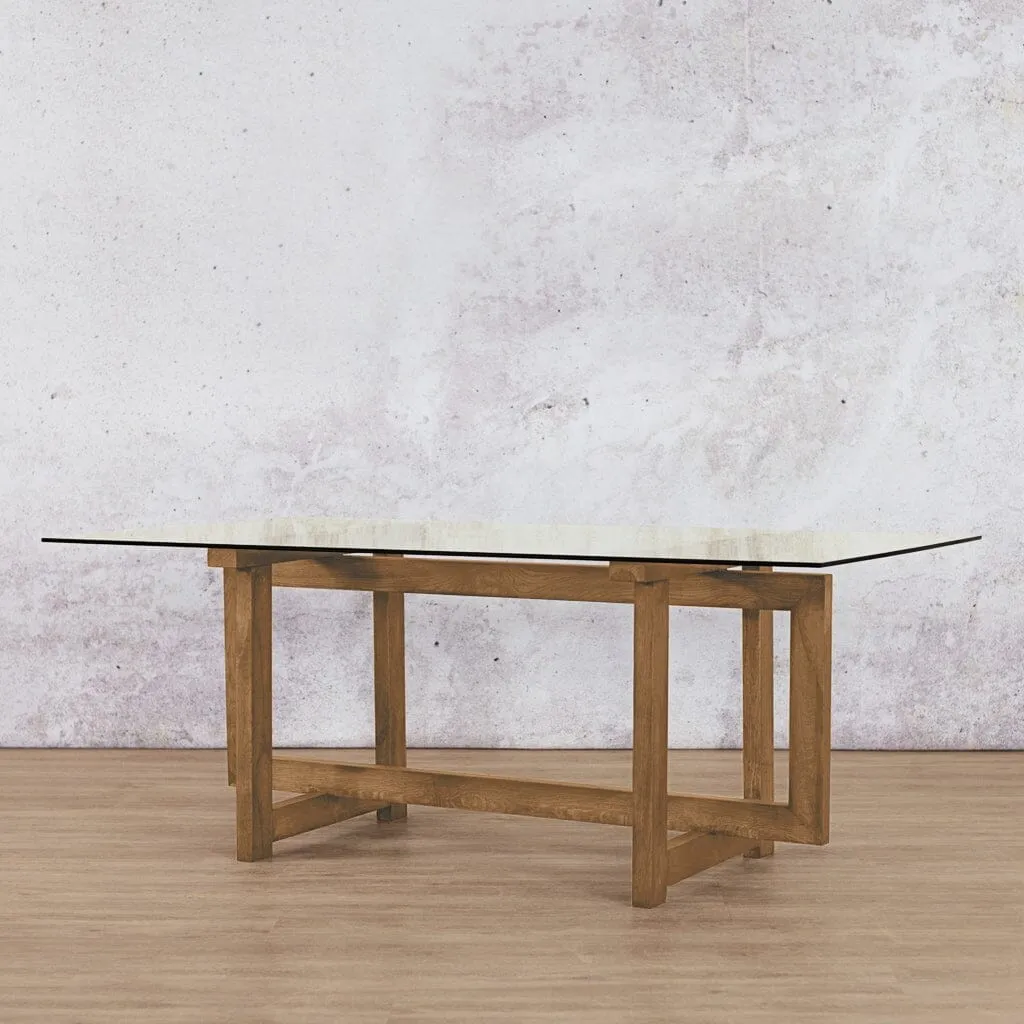 Bolton Glass Dining Table - 2.4M / 8 or 10 Seater