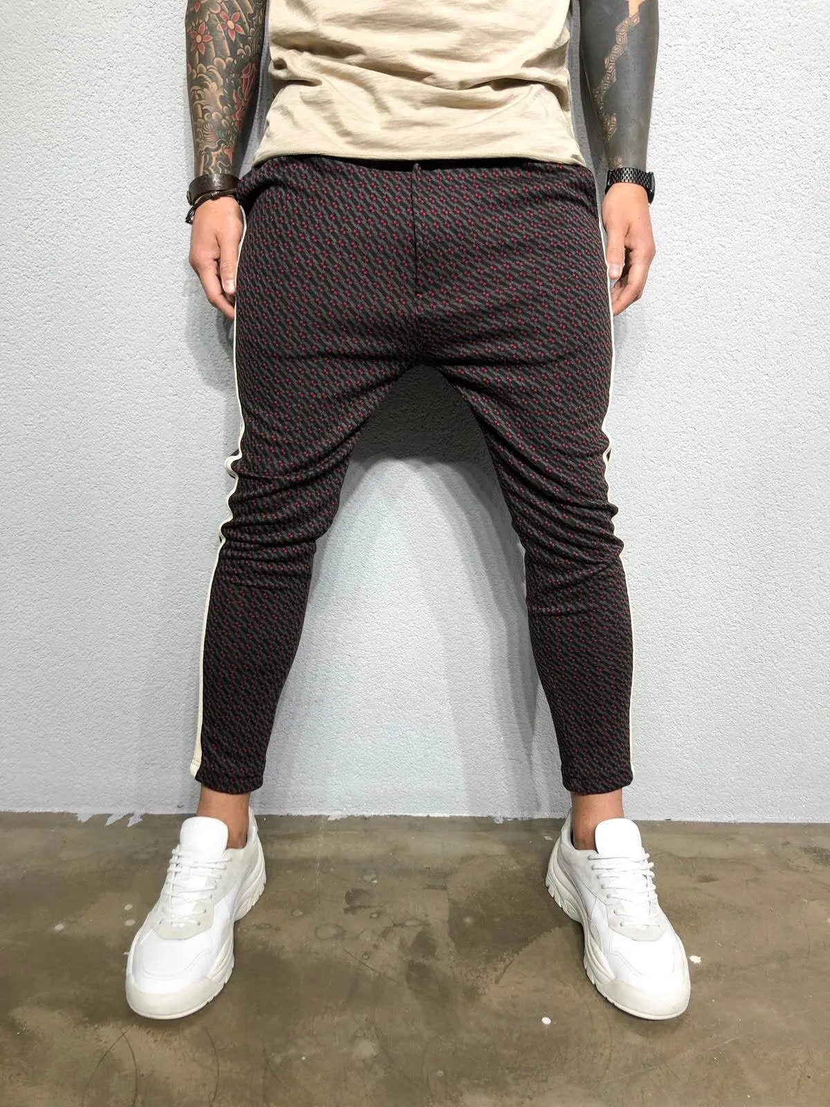 Bordeaux Side Striped Jogger Pant BL243 Streetwear Jogger Pants