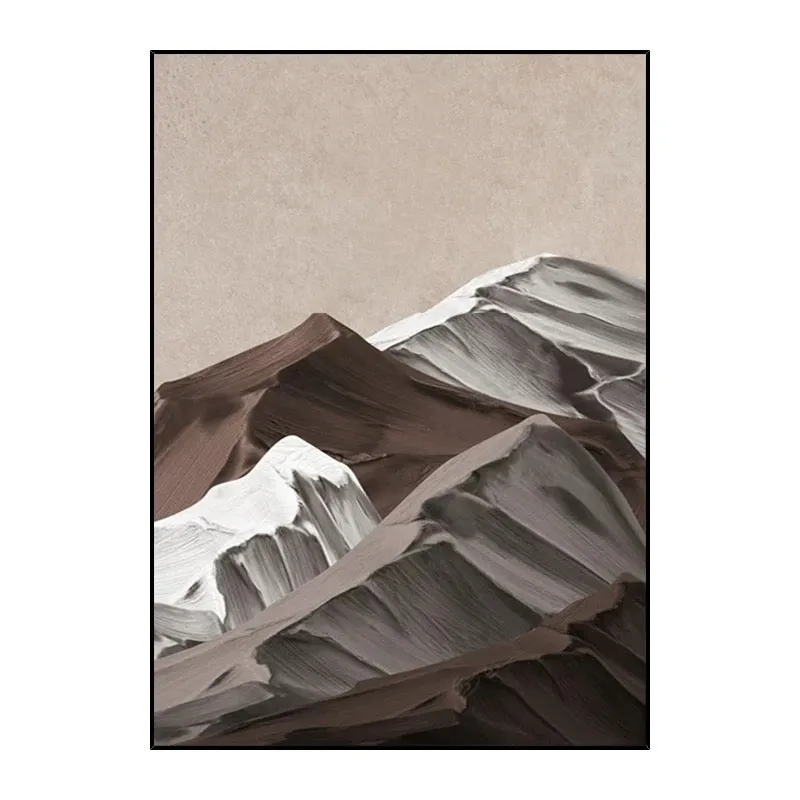 Brown Mountain Textured Painting