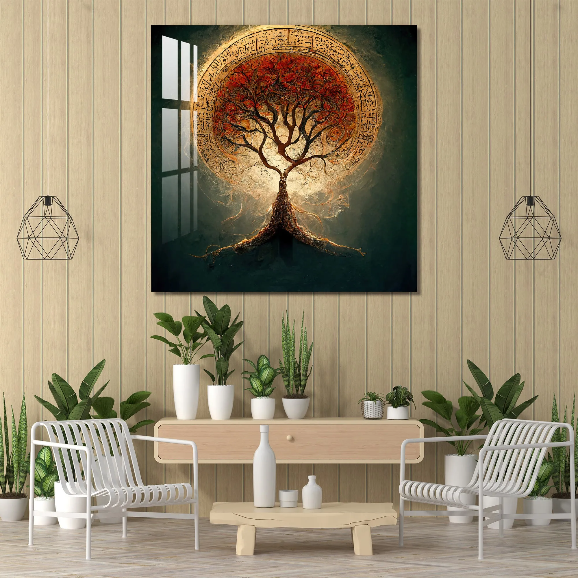 Burning Tree Acrylic Wall Art