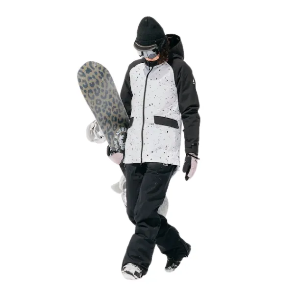 Burton 2023 Women's Lalik 2L Jacket Ballad Stout White Spatter/True Black