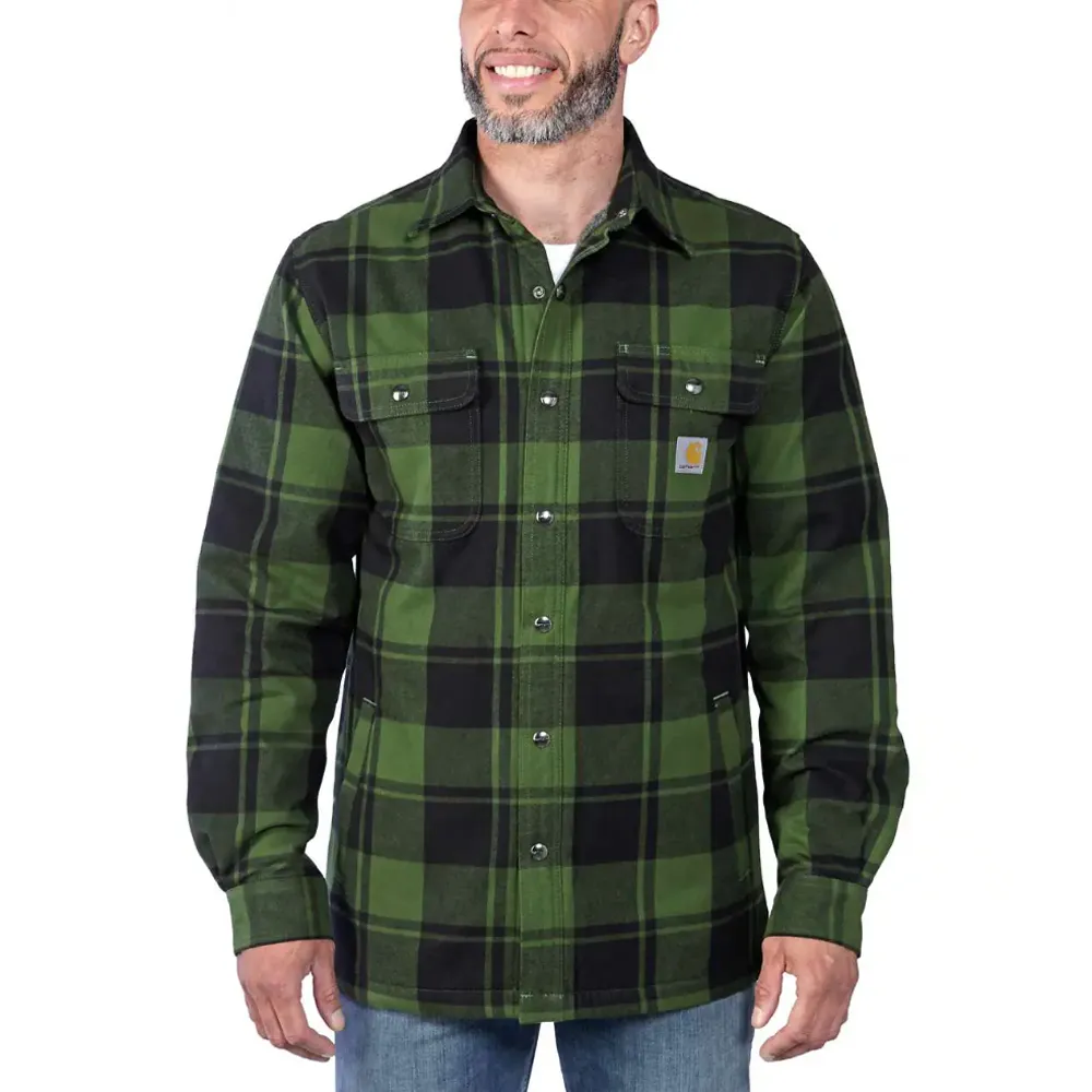 Carhartt 105939 Relaxed Fit Heavyweight Flannel Sherpa-Lined Shirt Jac