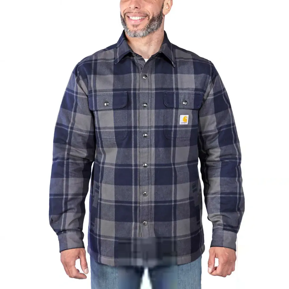 Carhartt 105939 Relaxed Fit Heavyweight Flannel Sherpa-Lined Shirt Jac