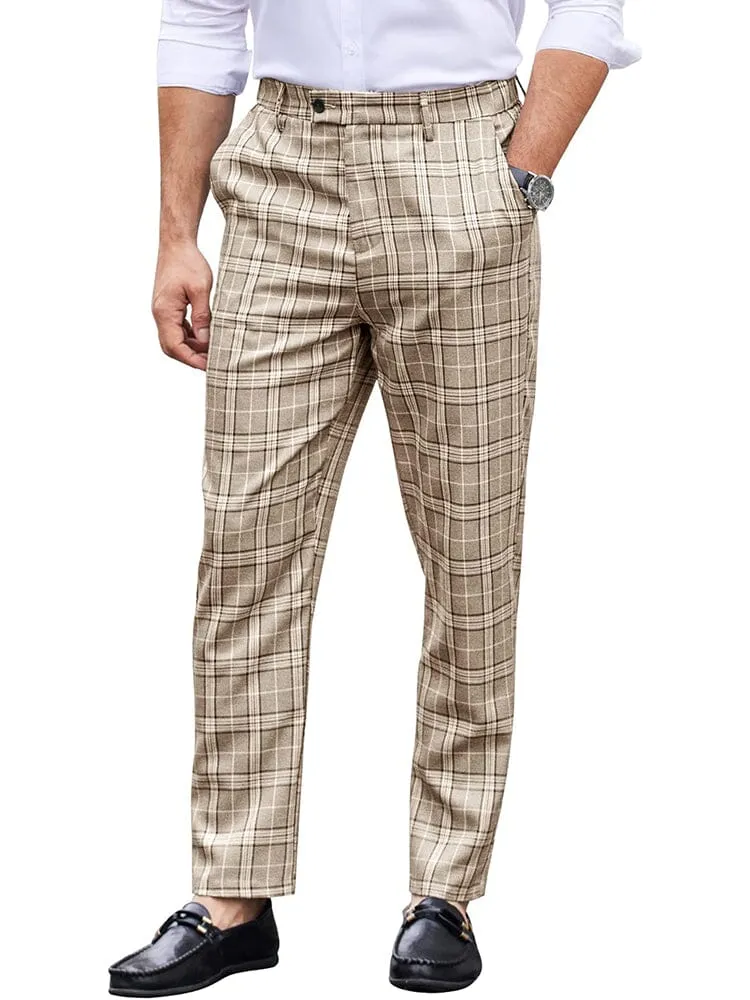 Casual Plaid Suit Pants (US Only)