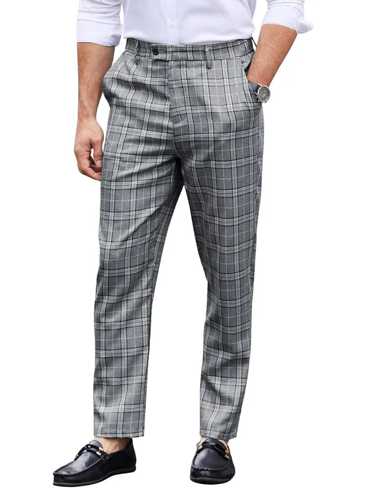 Casual Plaid Suit Pants (US Only)