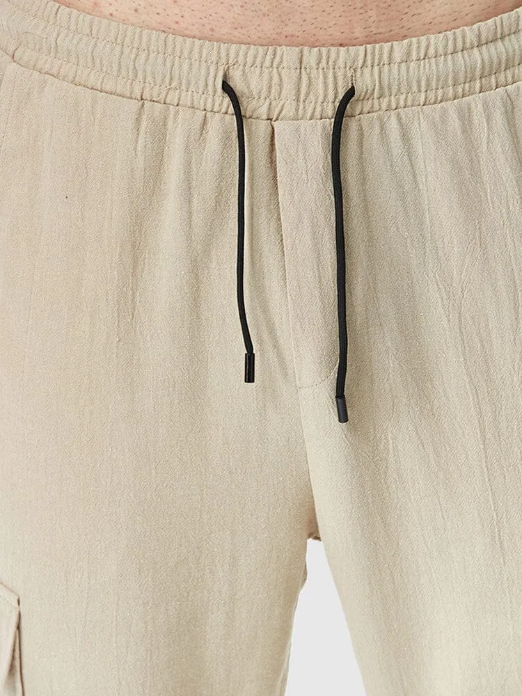 Casual Soft Cotton Linen Drawstring Pants