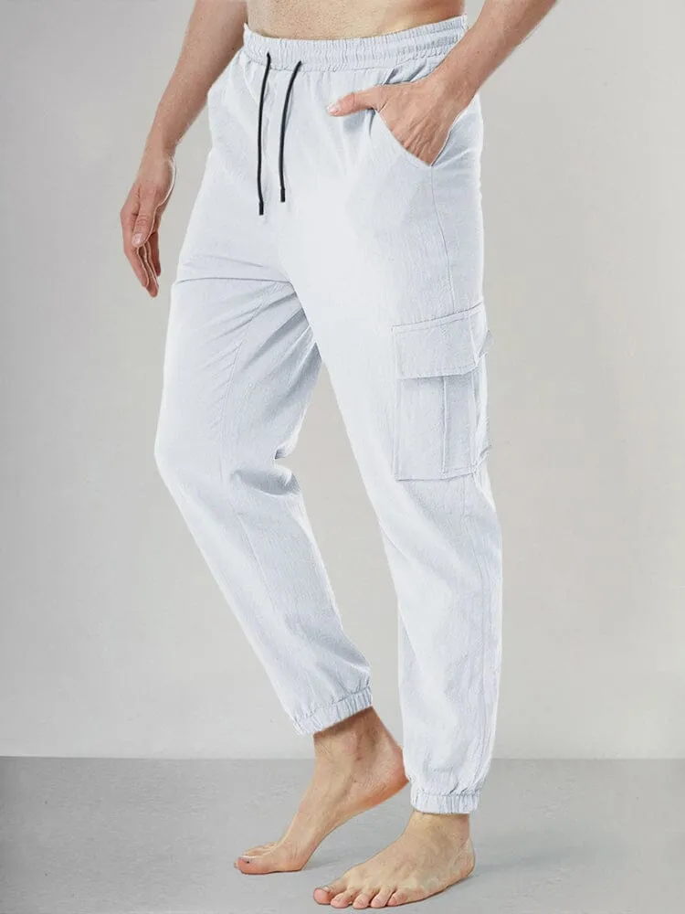 Casual Soft Cotton Linen Drawstring Pants