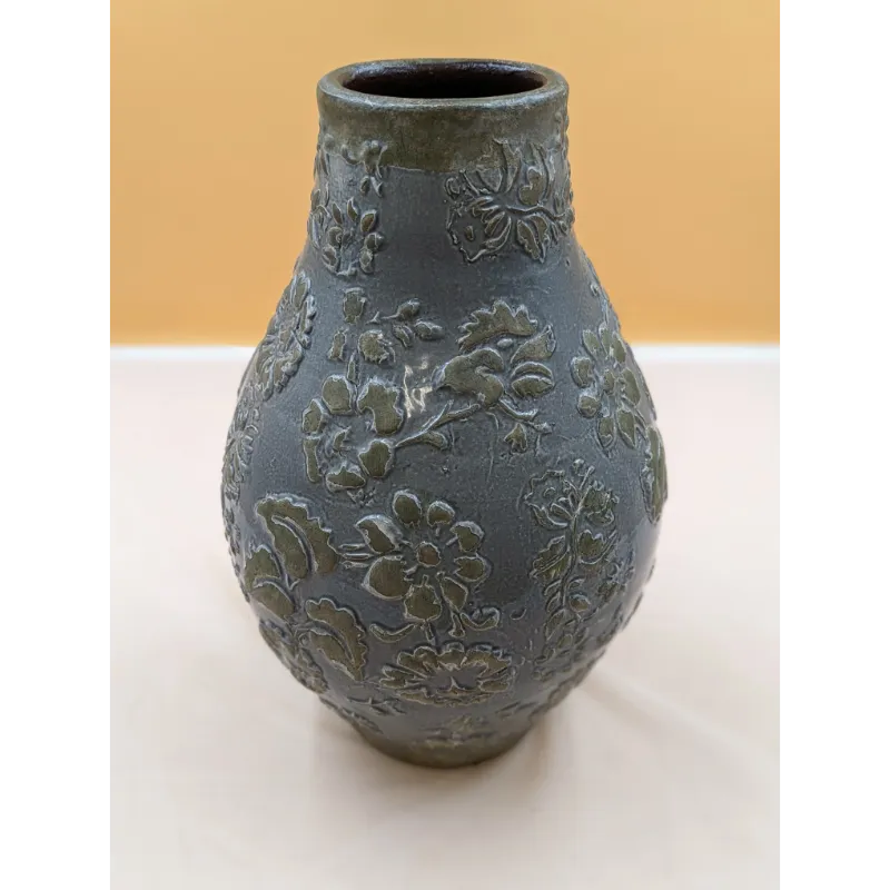 Ceramic Clay Floral Vase & Basin