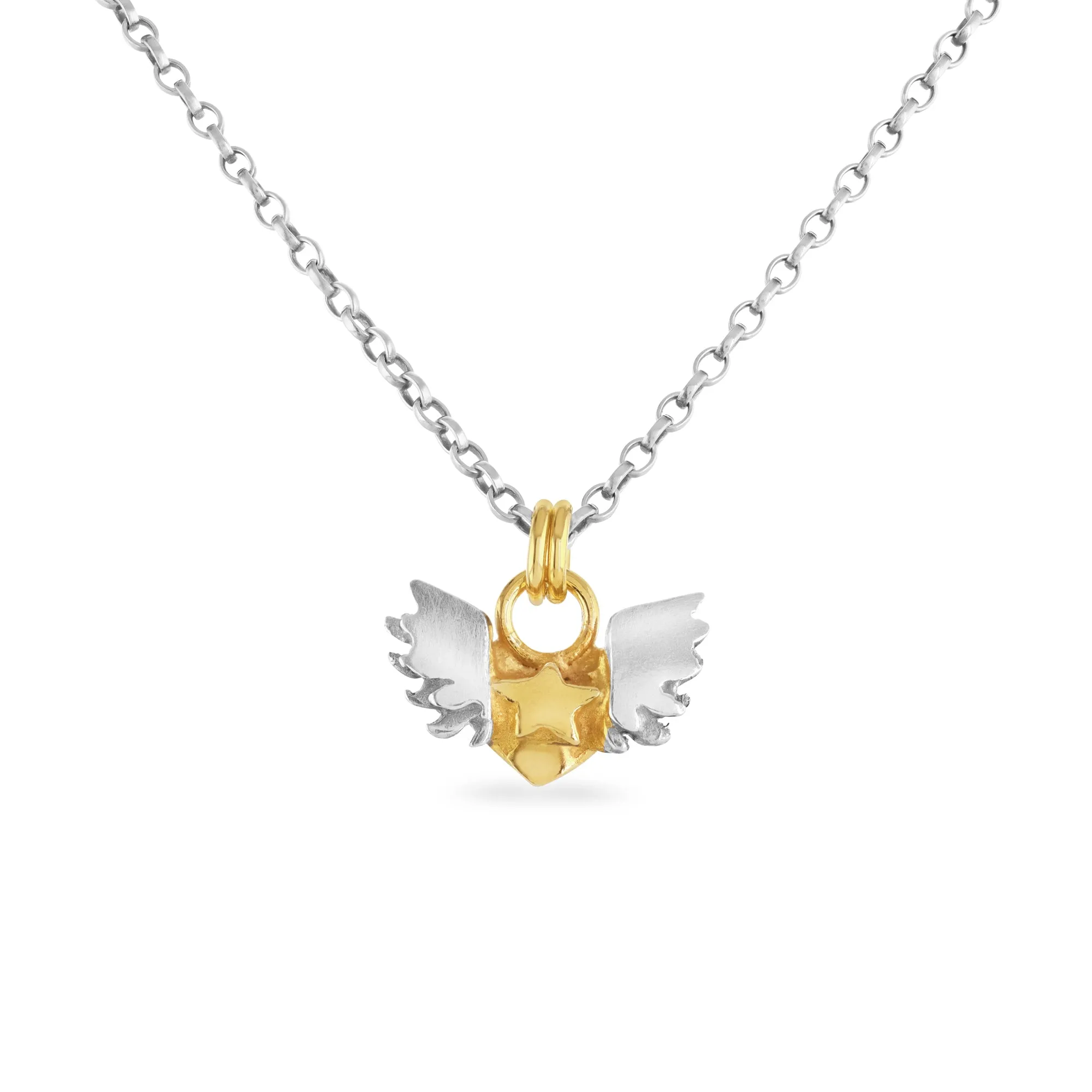 Chubby Winged Heart Necklace