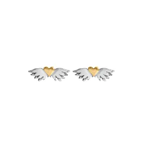 Classic Winged Heart Earrings