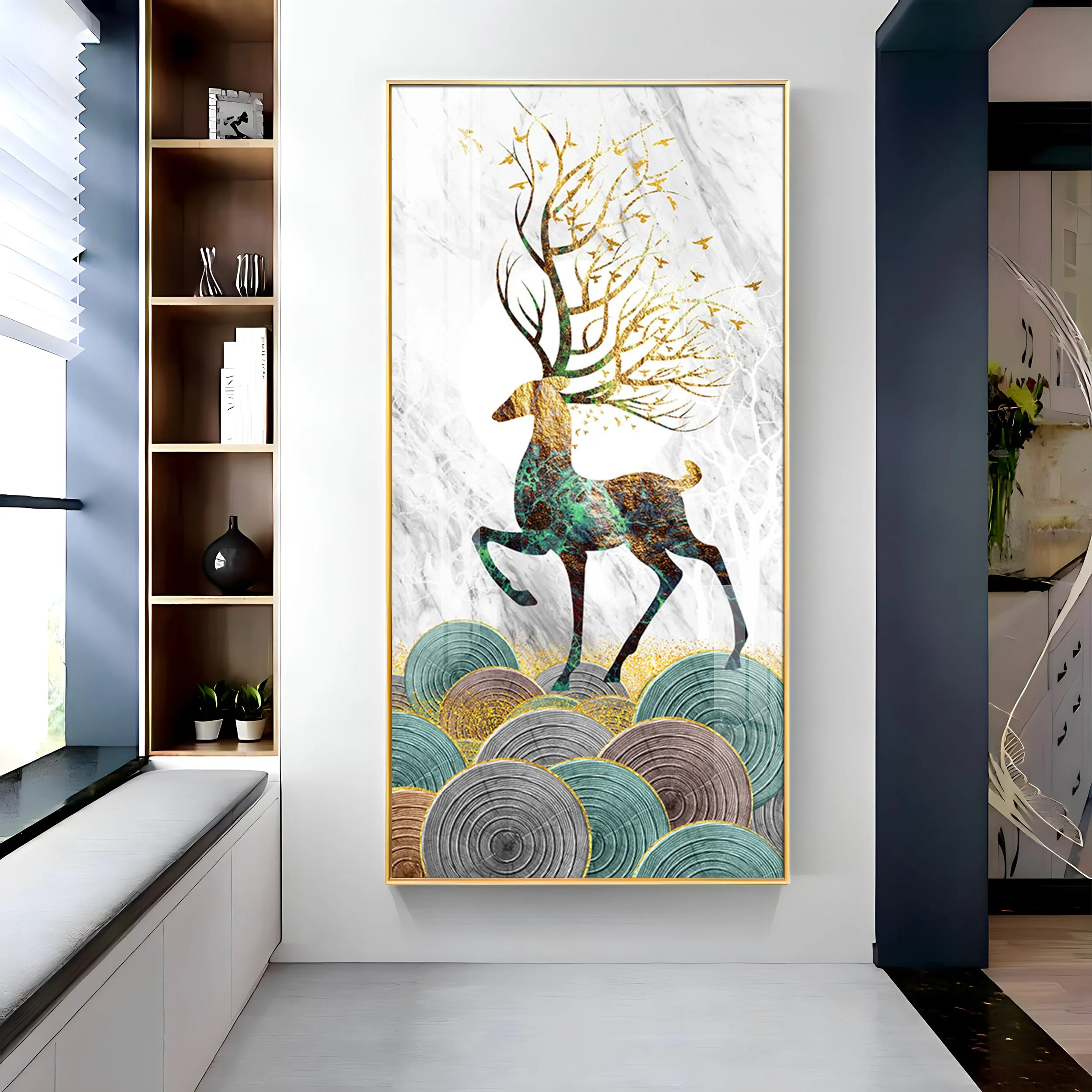 Colorful Rare Deer Luxury Crystal Wall Art