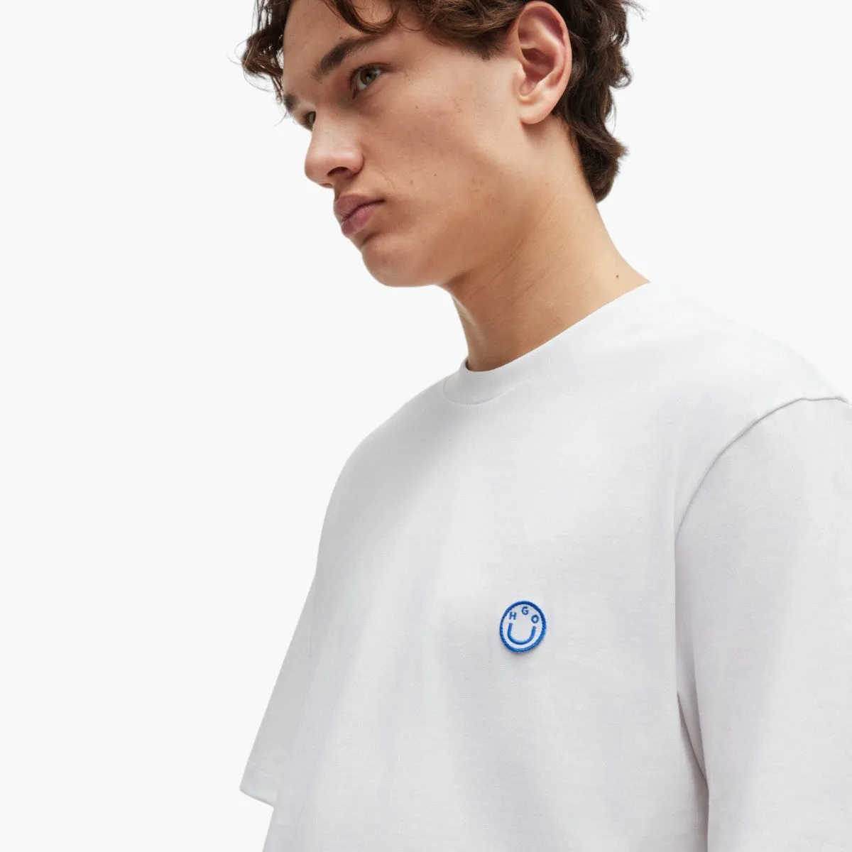 Cotton-Jersey T-Shirt With Smiley-Face Logo