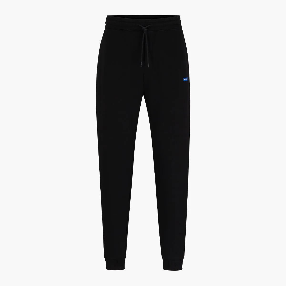 Cotton-Terry Tracksuit Bottoms With Blue Logo Patch