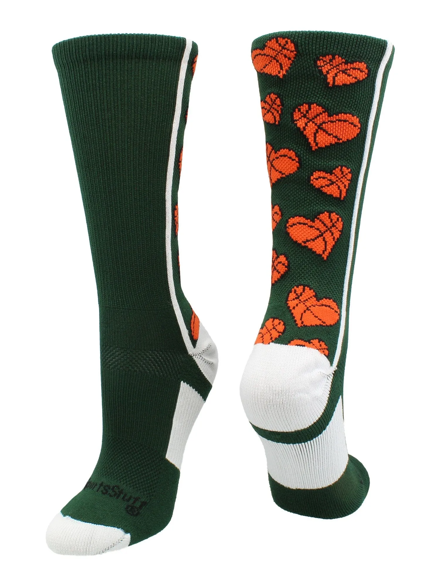 Crazy Love Basketball Hearts Crew Socks