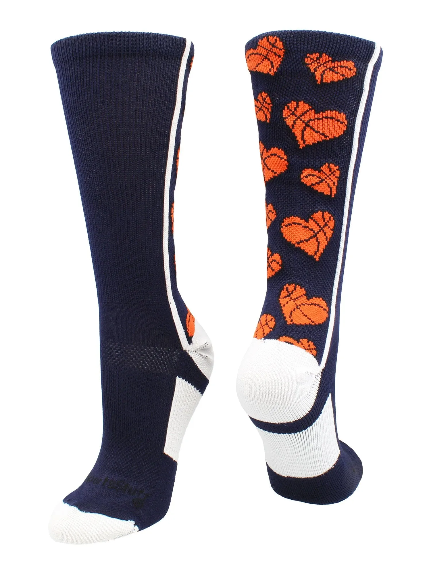 Crazy Love Basketball Hearts Crew Socks