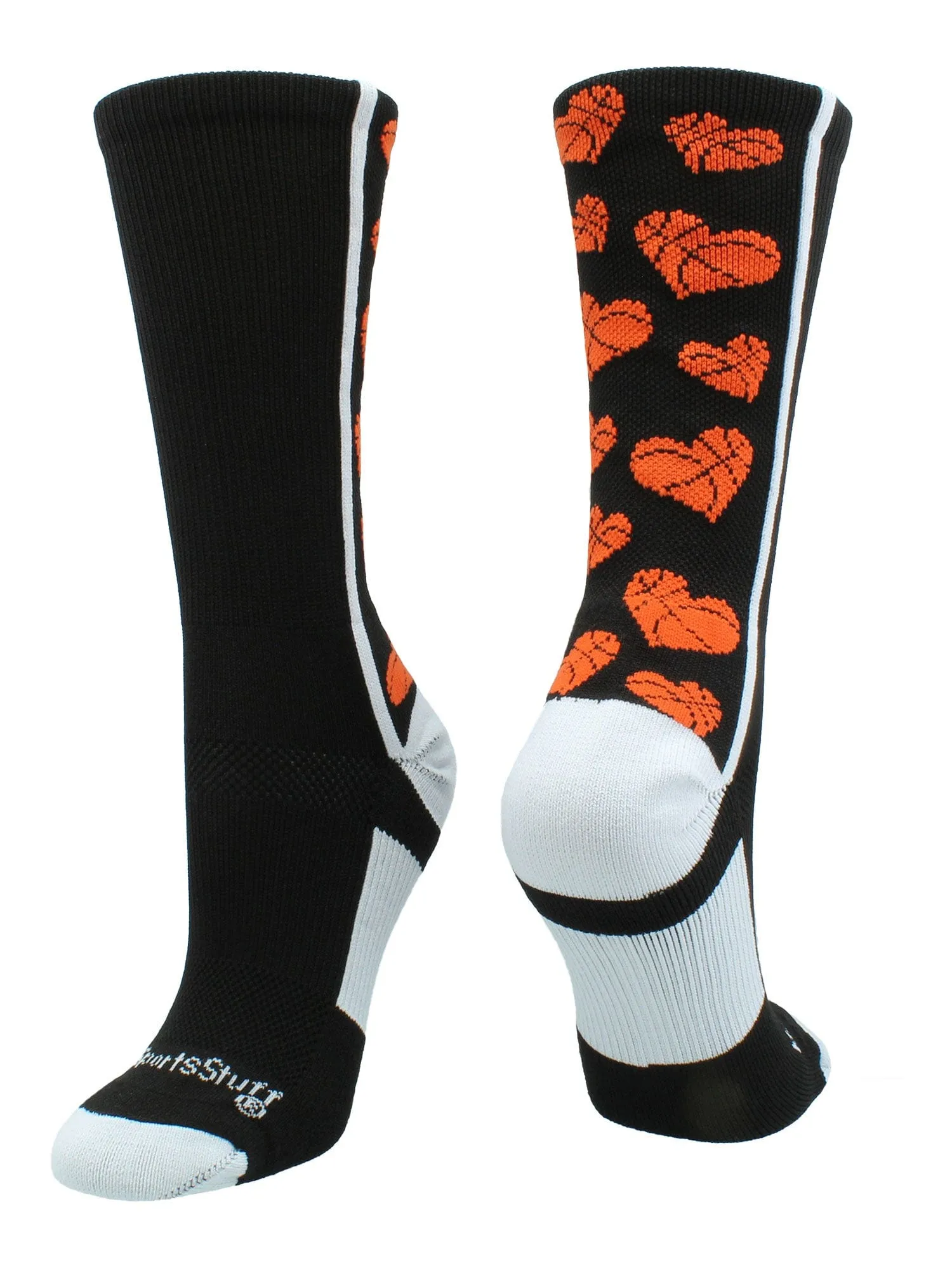 Crazy Love Basketball Hearts Crew Socks