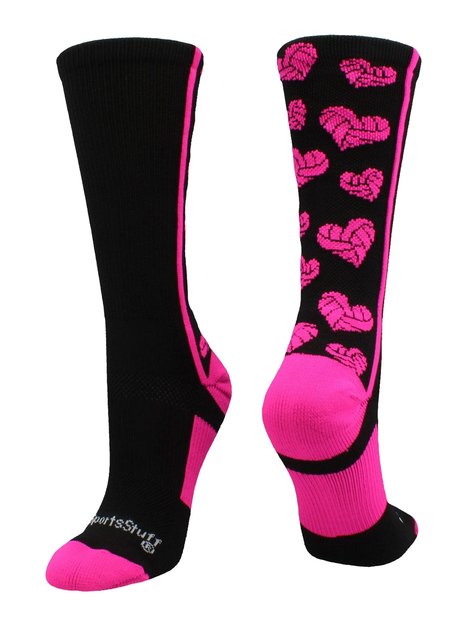 Crazy Love Volleyball Hearts Crew Socks