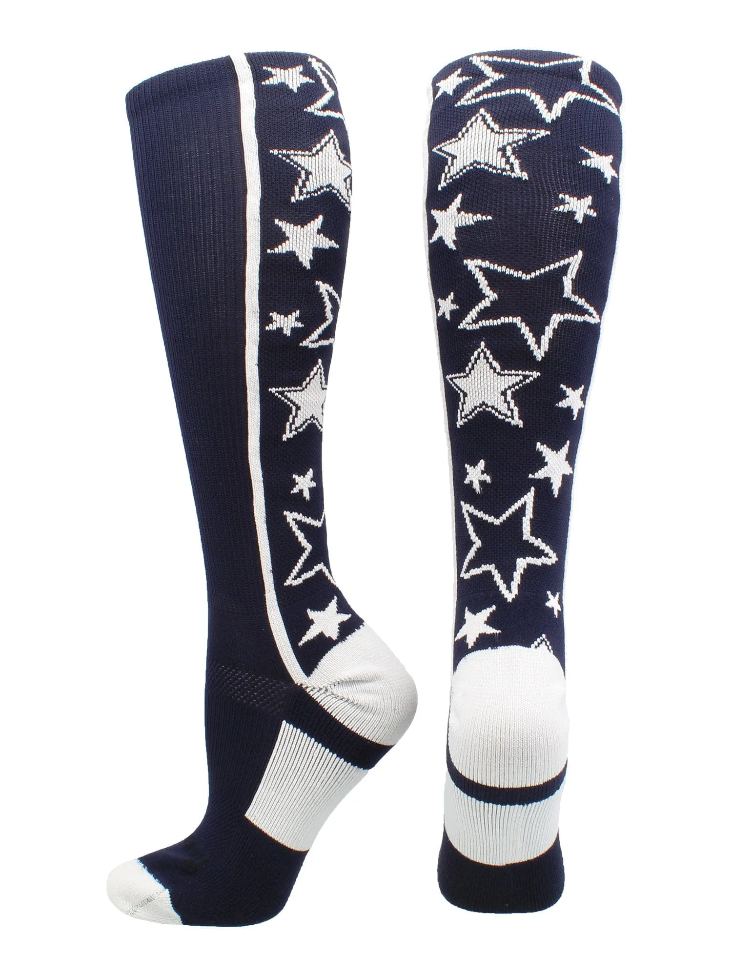 Crazy Socks with Stars Over the Calf Socks (multiple colors)