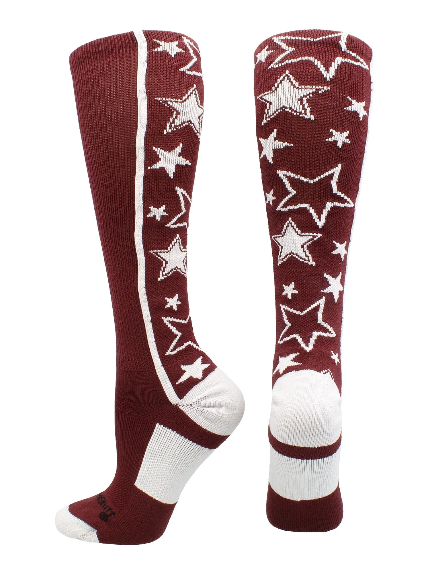 Crazy Socks with Stars Over the Calf Socks (multiple colors)