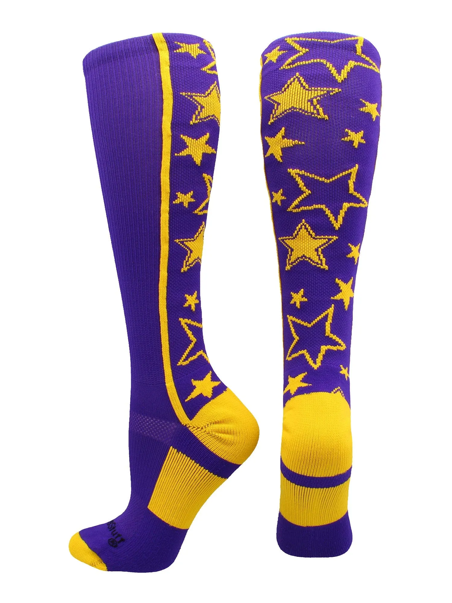 Crazy Socks with Stars Over the Calf Socks (multiple colors)