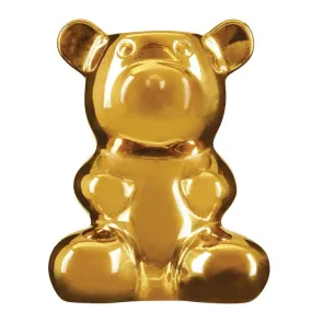 Crystal Haze Nostalgia Bear Vase, Gold