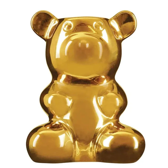 Crystal Haze Nostalgia Bear Vase, Gold