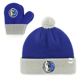 DALLAS MAVERICKS 47 BRAND BLUE INFANT HORSEHEAD POM KNIT