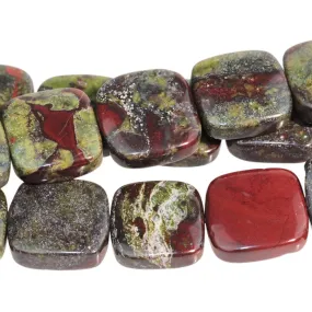 Dragon Blood Jasper 12mm Square 8-Inch