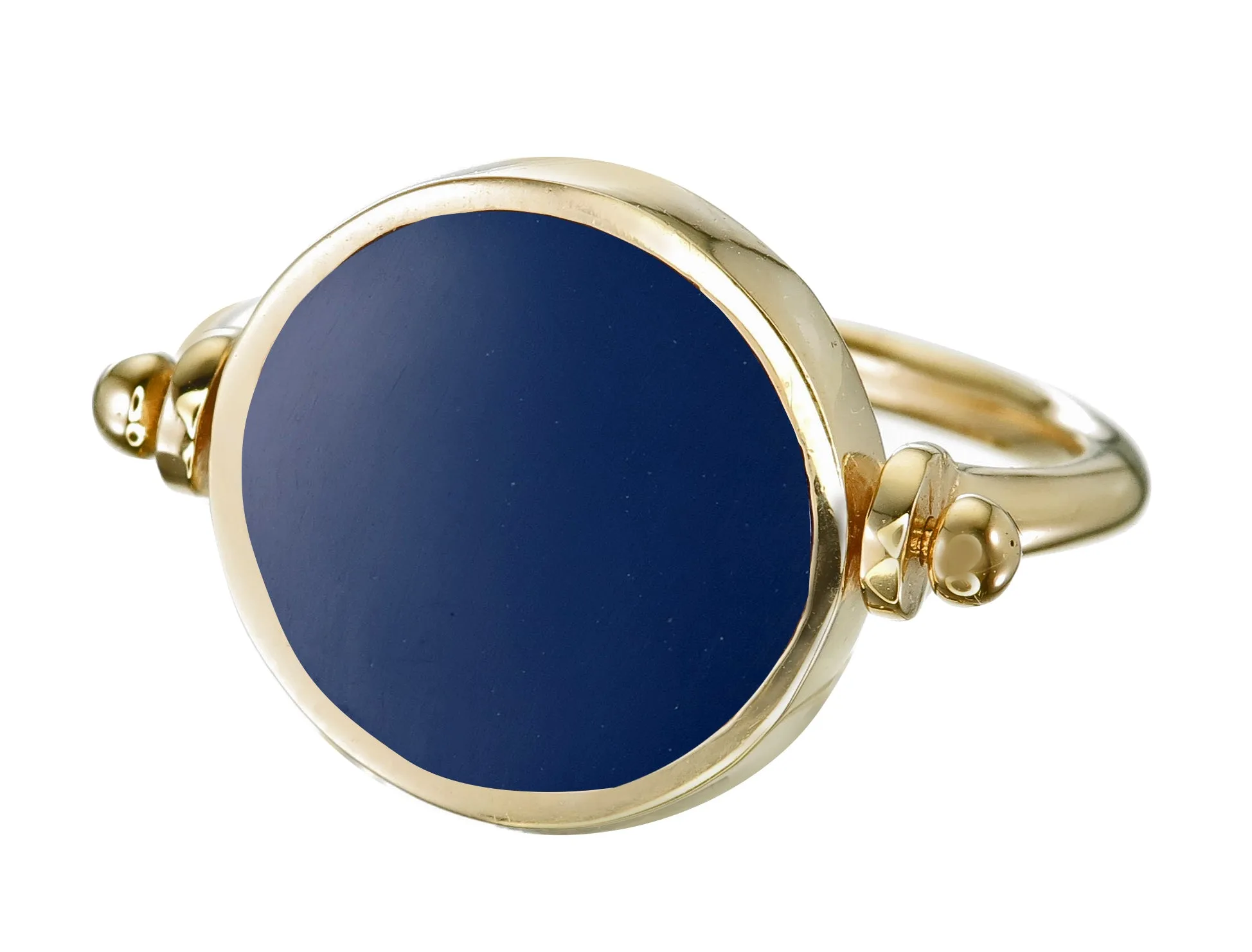 ECLIPSE  SWIVEL RING - NAVY - GOLD