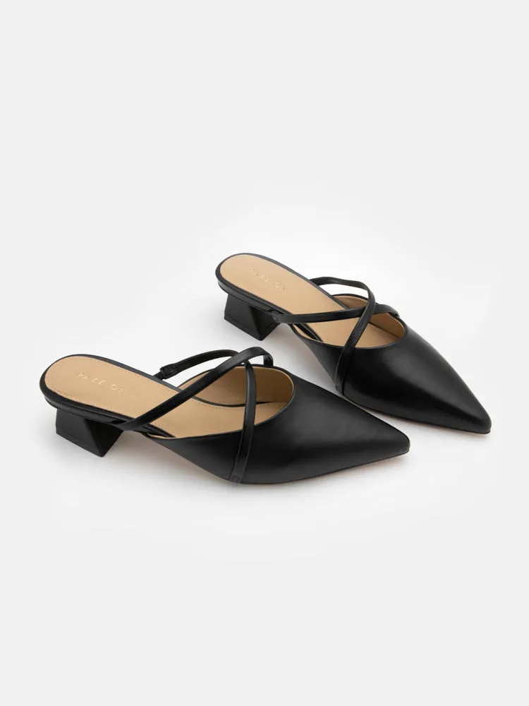 Felicity Strappy Pointed Toe Mules