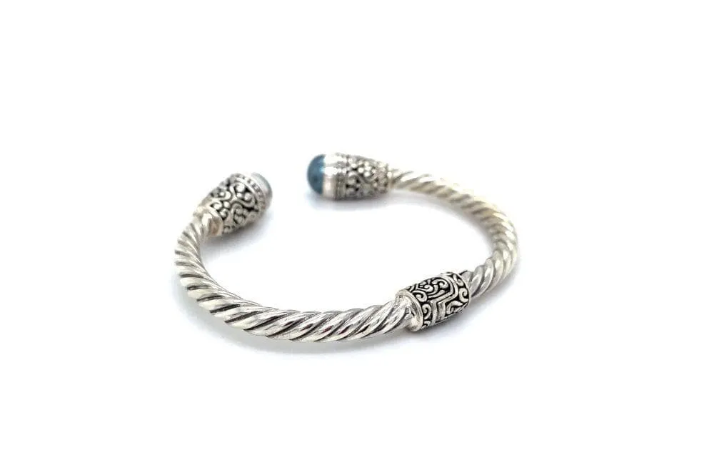 Fiorella Bangle- Grey Pearl