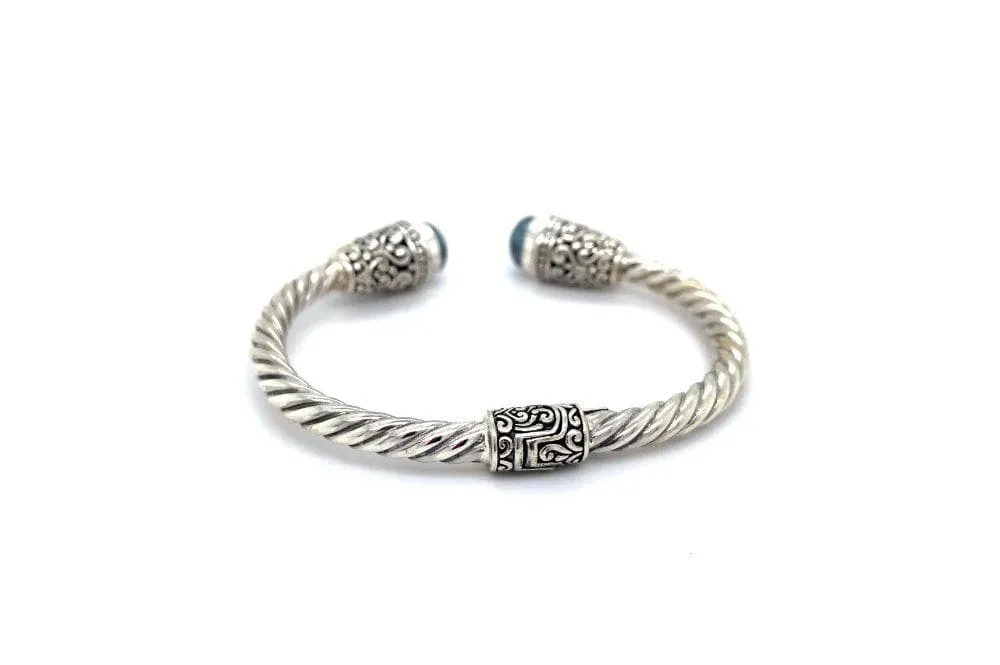 Fiorella Bangle- Grey Pearl