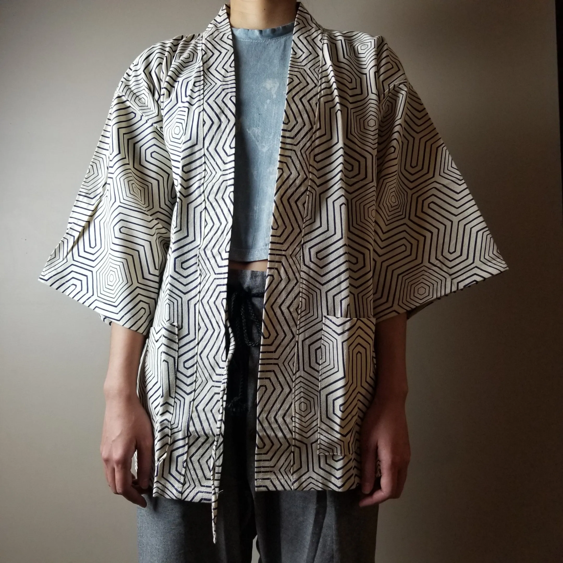 Geometric Pattern Noragi Kimono