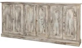 Grey Oak Long French Louis Sideboard