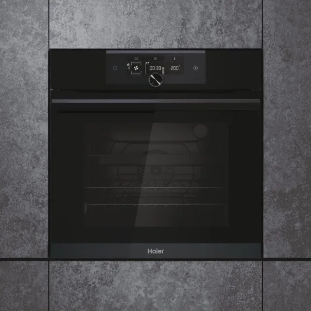 Haier I-Turn Series 6 70L Built-In Electric Single Oven - Black | HWO60SM6F8BH