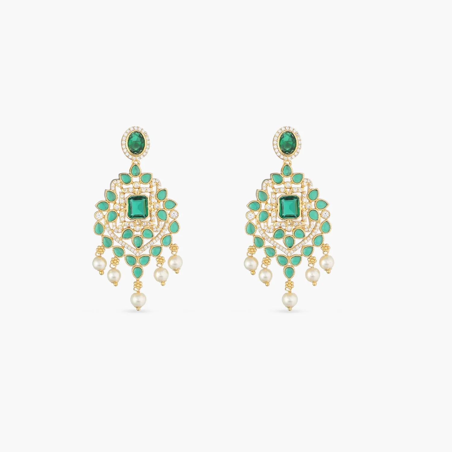 Kalindi Nakshatra CZ Drop Earrings