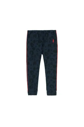 Kids Navy Leopard Joggers