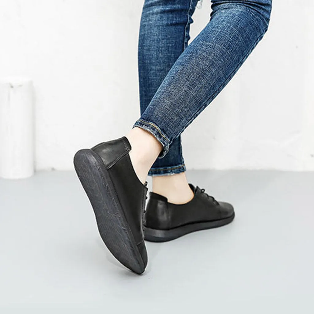 Lace-Up Women Simple Casual Shoes 35-41