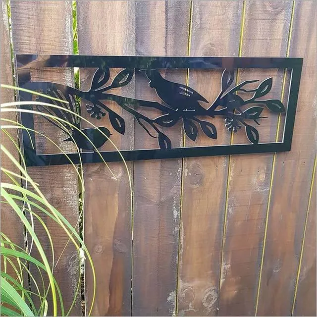 Large Tui and Fantail on Pohutukawa Wall Panel